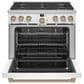 Cafe 6.2 Cu. Ft. Freestanding Natural Gas Range in Matte White and Brushed Bronze, , large