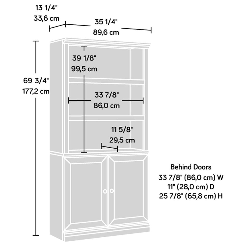 Sauder Select 5-Shelf Bookcase with Door in Laurel Oak, , large