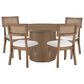 Crystal City Colvin 5-Piece Round Dining Set in Toffee, , large