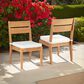 Linon Home Decor Carenen Patio Side Chair with Antique White Cushion in Natural (Set of 2), , large