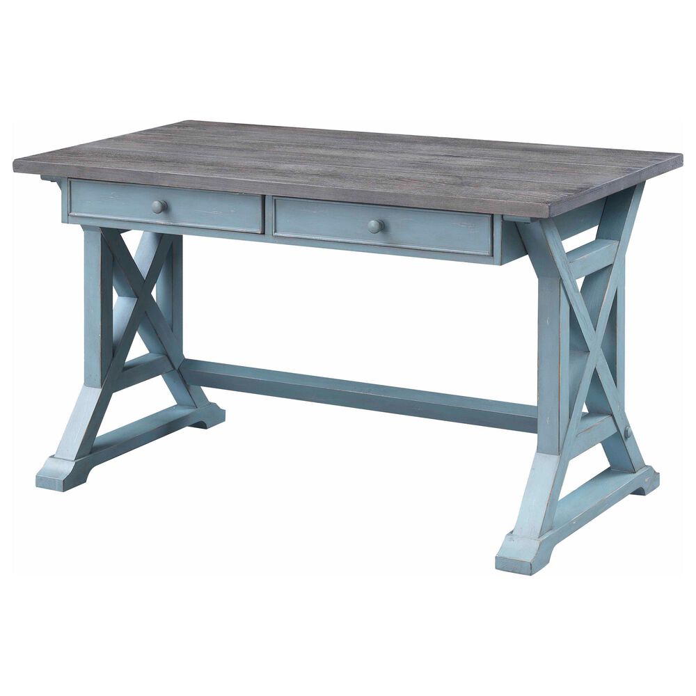 Shell Island Furniture Bar Harbor 2-Drawer Desk in Bar Harbor Blue, , large