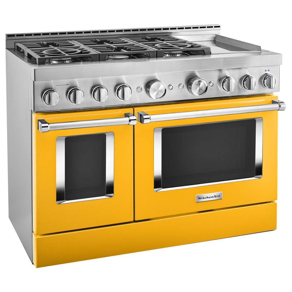 KitchenAid 6.3 Cu. Ft. Freestanding Gas Range with Griddle in Yellow Pepper, , large