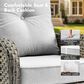 HOMLUX 13-Piece Patio Conversation Set with 54" Fire Pit Table in Light Gray, , large