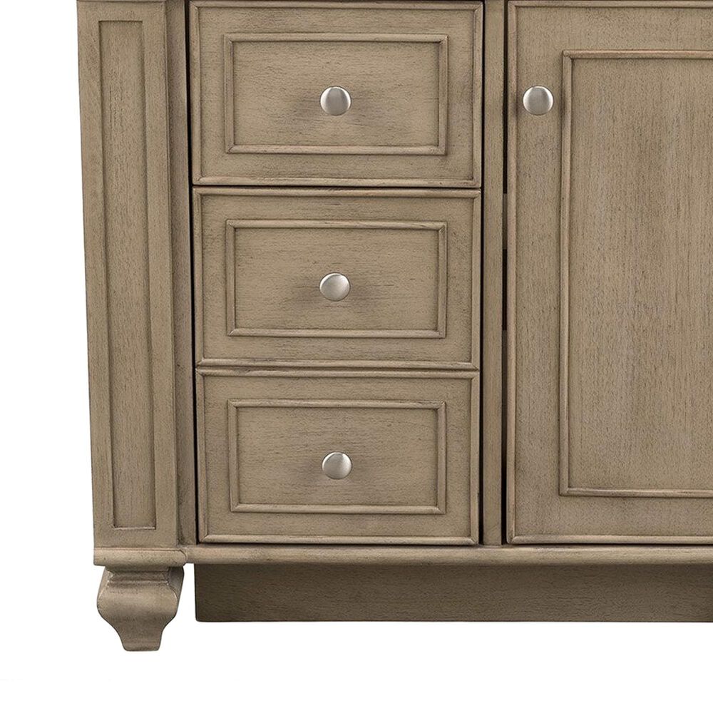 James Martin Vanities Bristol 30&quot; Single Bathroom Vanity in White Washed Walnut with 3 cm White Zeus Quartz Top and Rectangular Sink, , large