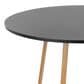 LumiSource Cosmo Round Dining Table in Natural and Black - Table Only, , large