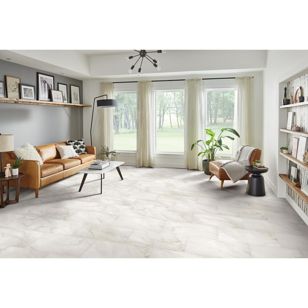 Mannington Adura Pro Loose Lay Calacatta Ivory 12" x 24" Luxury Vinyl Plank, , large