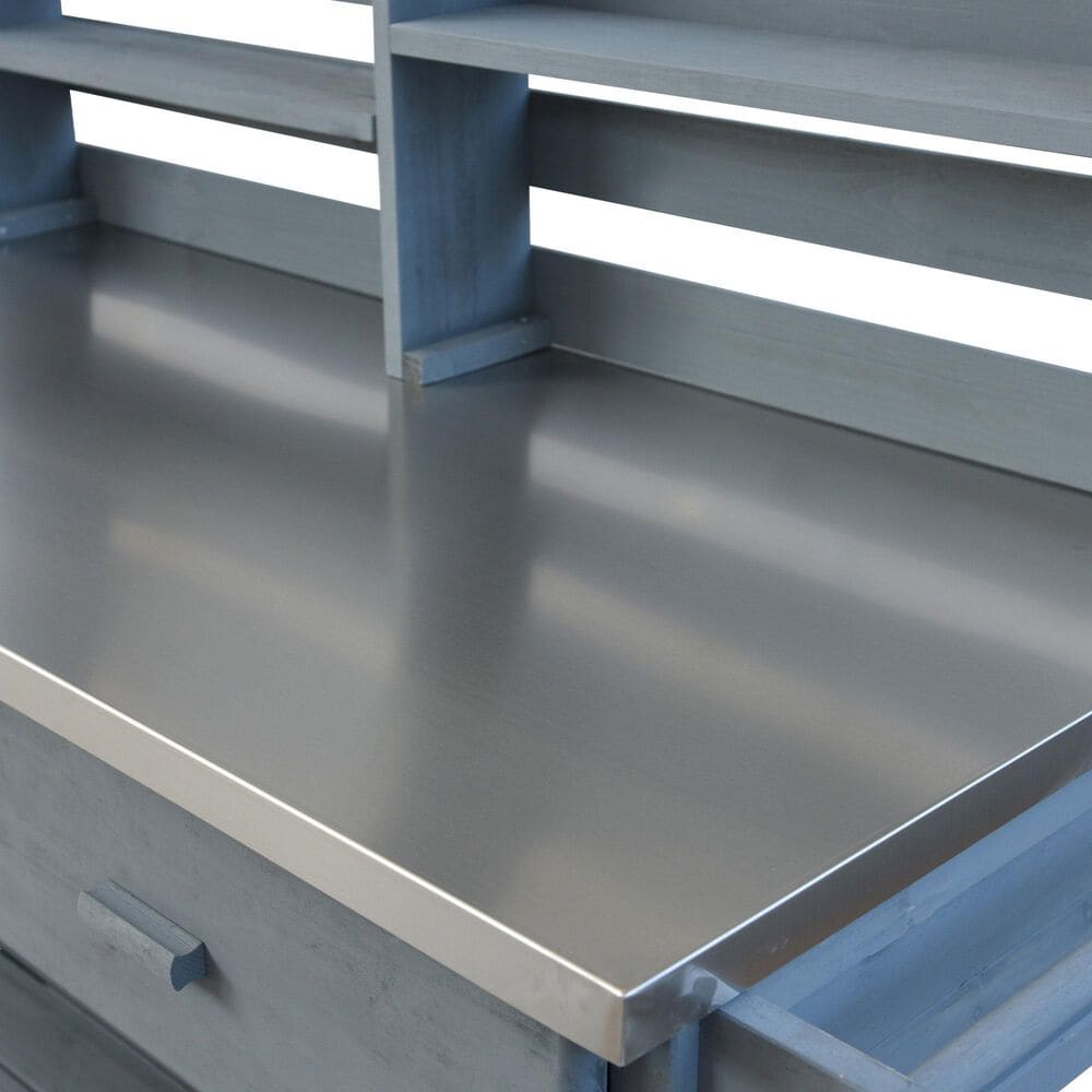 HOMLUX 65" Outdoor Potting Bench Table in Grey, , large