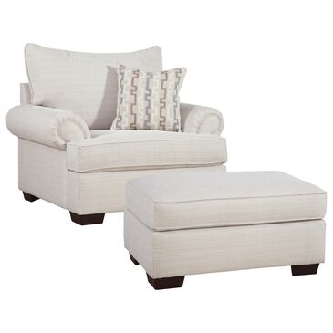 Northwestern Mallory Chair and Ottoman in Chalk, , large