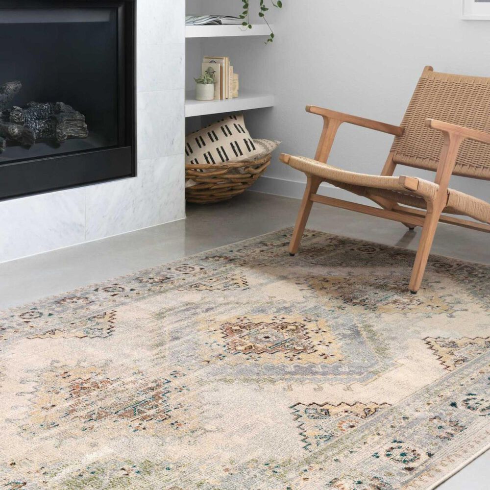 Loloi II Isadora ISA-01 8&#39; x 10&#39; Oatmeal and Silver Area Rug, , large