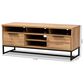 Baxton Studio Reid 2-Drawer TV Stand in Oak/Black, , large