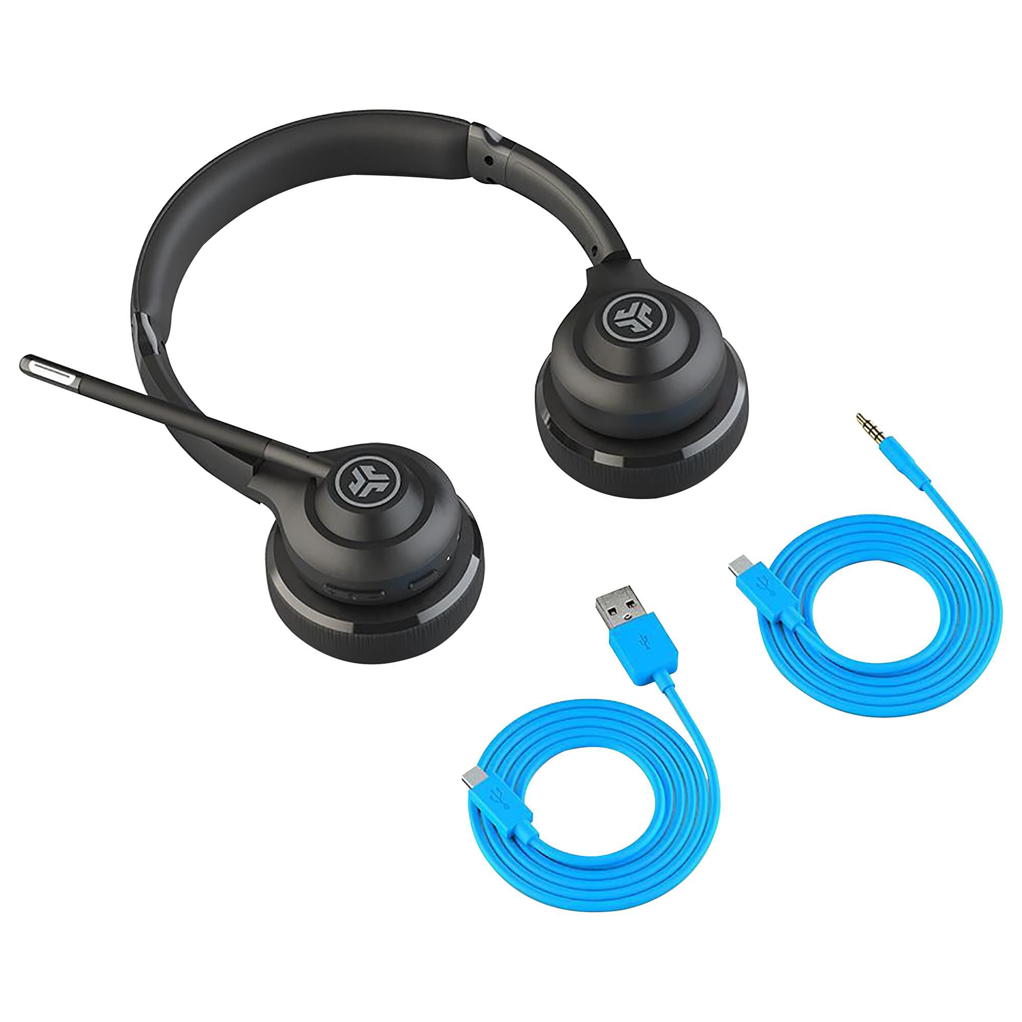 JLab Go Work Wireless On Ear Office Headset in Black NFM