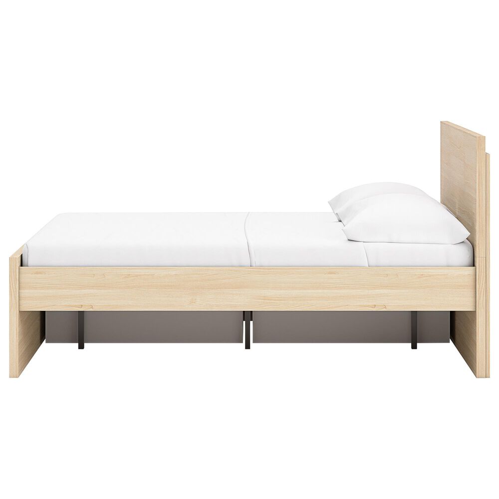 Ashley Onita Full Panel Platform Bed with 1 Side Storage in Natural, , large