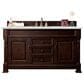 James Martin Vanities Brookfield 60" Single Bathroom Vanity in Burnished Mahogany with 3 cm Ethereal Noctis Quartz Top and Rectangle Sink, , large