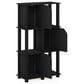 HOMLUX 4-Tier Storage Bookcase with Three Doors in Black Oak and Black, , large