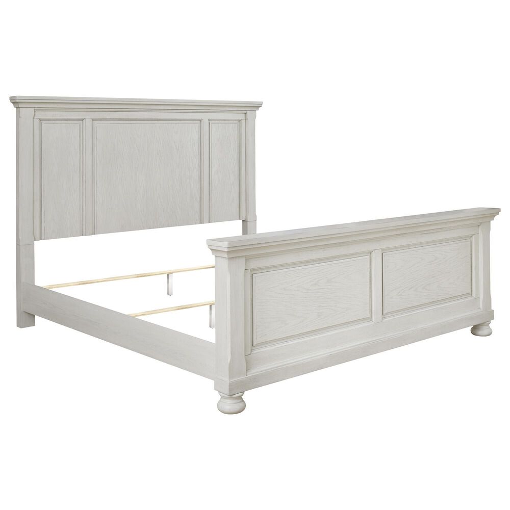 Ashley Robbinsdale California King Panel Bed in Antique White, , large