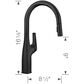 Blanco Rivana Pull-Down Kitchen Faucet 1.5 GPM in Matte Black, , large