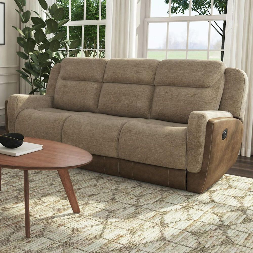 Mayberry Hill Hornet Manual Reclining Sofa in Rancho Beige, , large