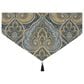 J. Queen New York Messina 40" x 21" Window Ascot Valance in Navy Blue and Gold, , large