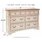 Ashley Realyn 4 Piece Queen Panel Bed Set in Chipped White and Brown, , large