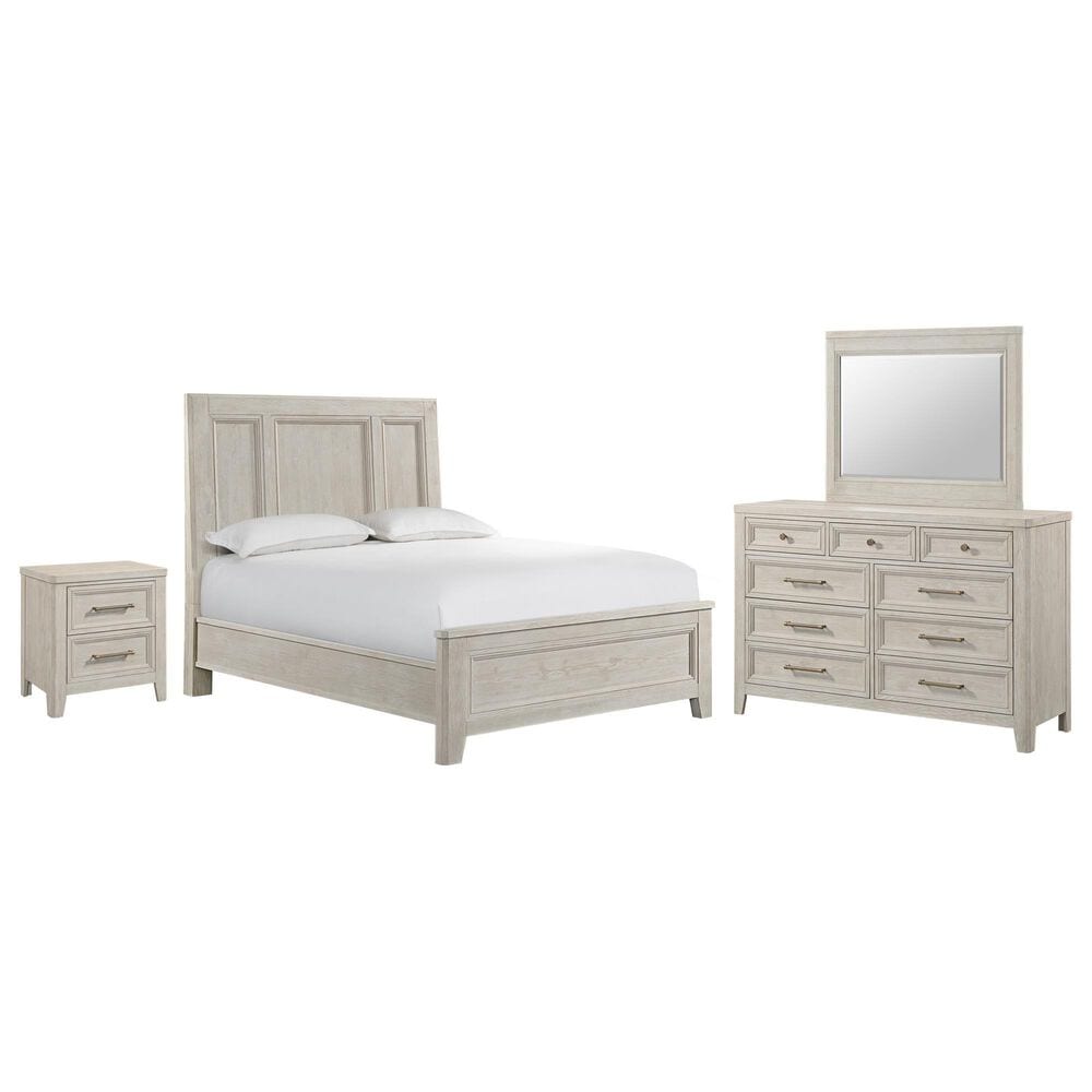 Hawthorne Furniture Carlson 4-Piece Queen Panel Bedroom Set in Washed Linen, , large
