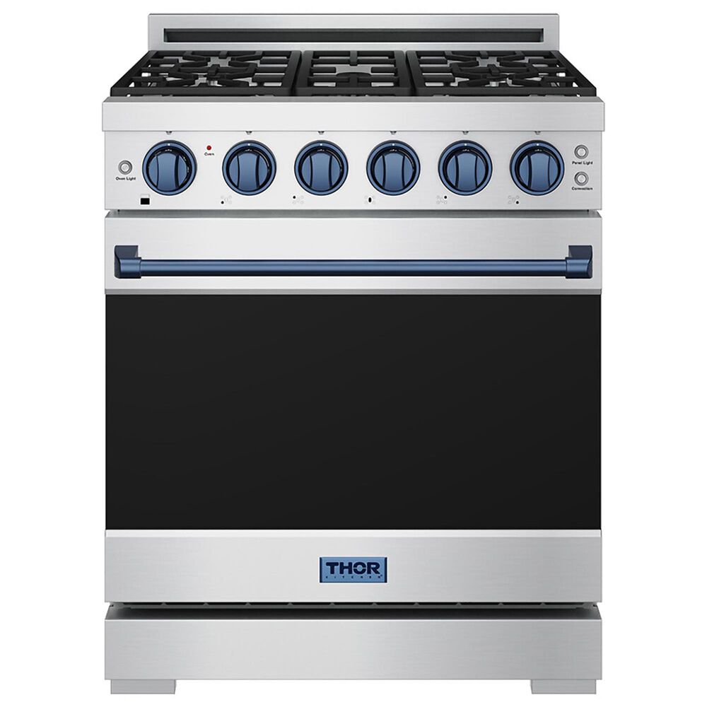 Thor Kitchen Gordon Ramsay 4.6 Cu. Ft. Professional Liquid Propane Range with Blue Handle Kit in Stainless Steel, , large