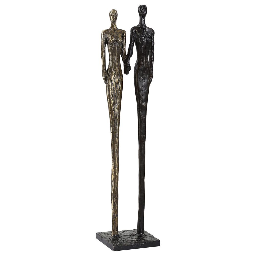 Uttermost Two"s Company Sculpture in Dark Bronze and Antique Brass, , large