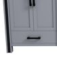 Lexora Home Ziva 72" Double Bathroom Vanity in Dark Grey with 2 cm White Cultured Marble Top and Rectangular Sinks, , large