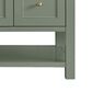 James Martin Vanities Breckenridge 60" Single Bathroom Vanity in Smokey Celadon with 3 cm Ethereal Noctis Quartz Top, Rectangular Sink and FreePower Wireless Charger, , large
