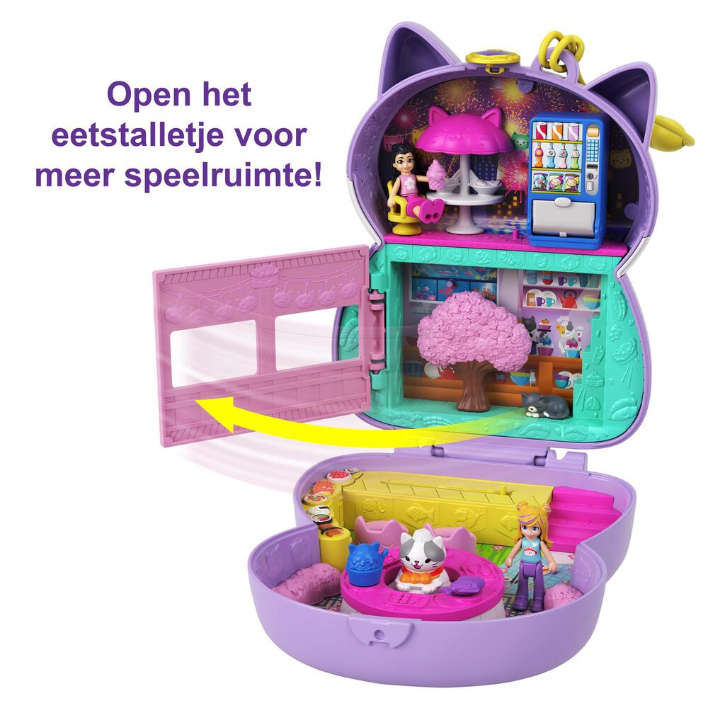 Polly Pocket Sushi Shop Cat Compact, , large