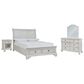 Ashley Robbinsdale 4-Piece Full Storage Bedroom Set in Antique White, , large