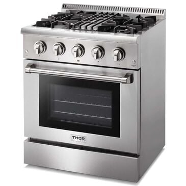 Thor Kitchen 30" Professional Dual Fuel Range with Liquid Propane in Stainless Steel, , large