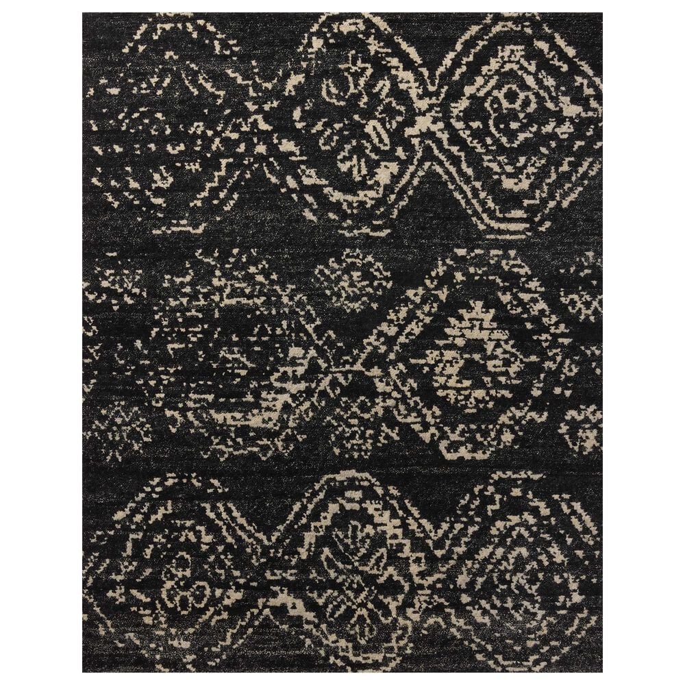 Loloi Meryl 4" x 6" Black and Ivory Area Rug, , large