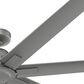 Hunter Downtown 72" Outdoor Ceiling Fan in Matte Silver, , large