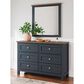Ashley Landocken 6-Drawer Dresser in Dark Slate Blue and Light Brown, , large