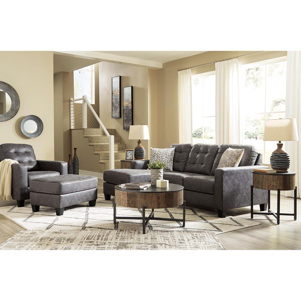 Signature Design by Ashley Venaldi Ottoman in Gunmetal, , large