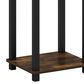 HOMLUX Simplistic 1-Tier End Table in Amber Pine and Black, , large