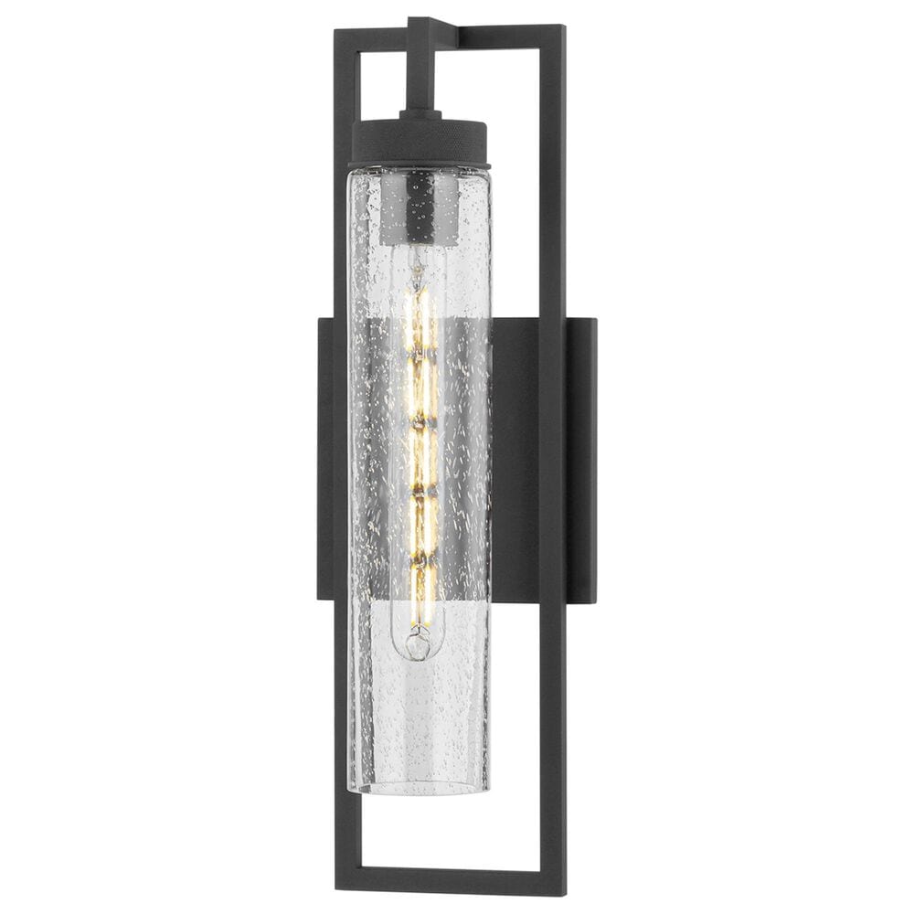 Troy Lighting Chester 6" 1-Light Exterior Wall Sconce in Texture Black, , large