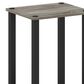 HOMLUX Simplistic 1-Tier End Table in French Oak Grey and Black, , large