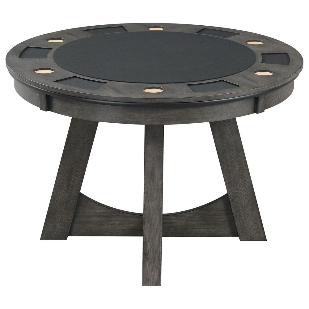 Mayberry Hill Prince Round Game Table in Gray, , large