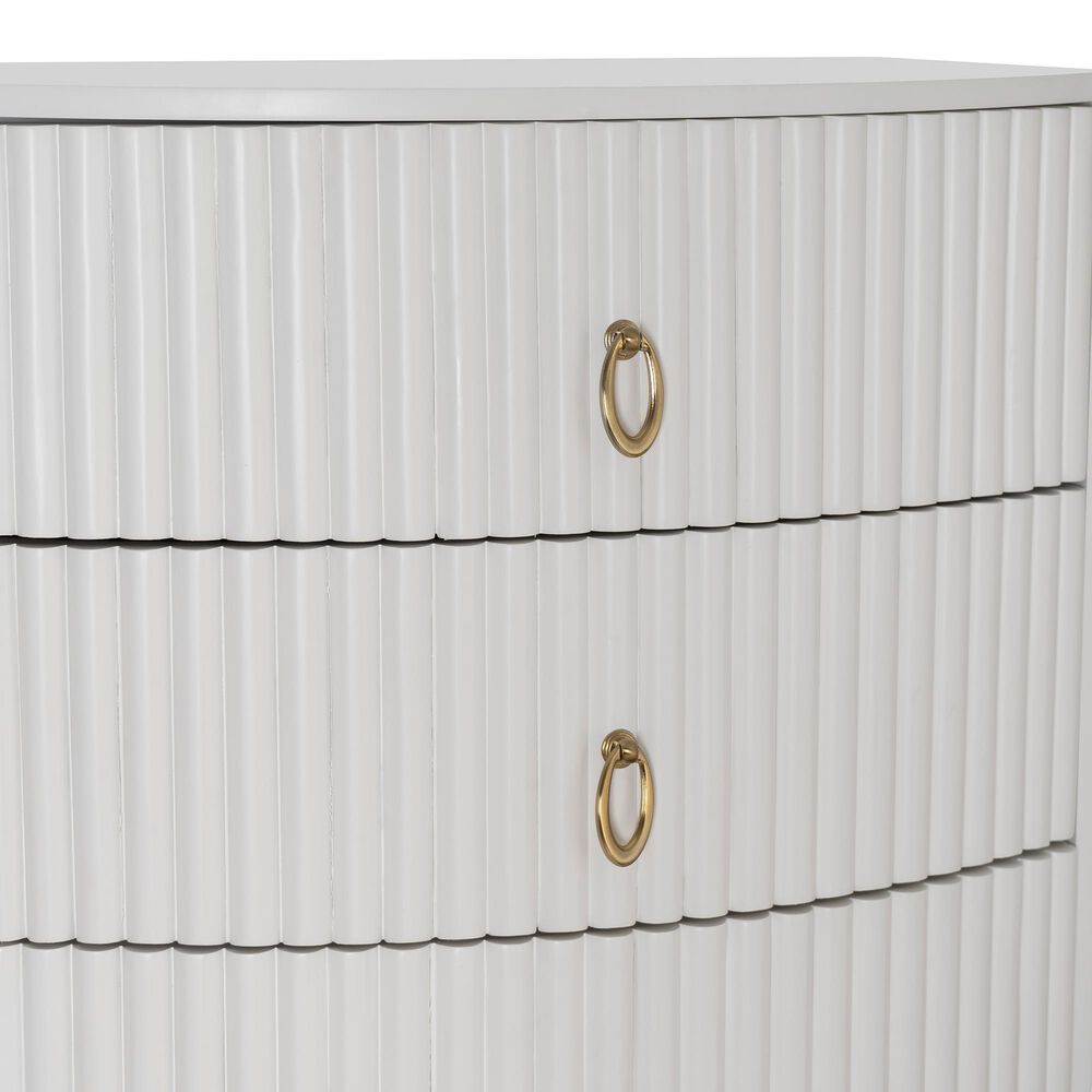 Linon Home Decor Chantel 3-Drawer Nightstand in White, , large