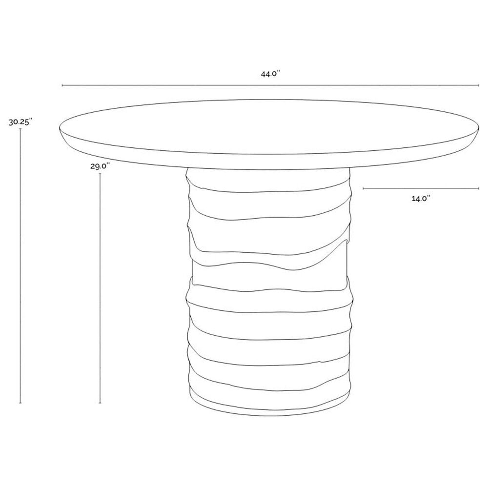 37B Alanya Dining Pedestal Table in Cream, , large