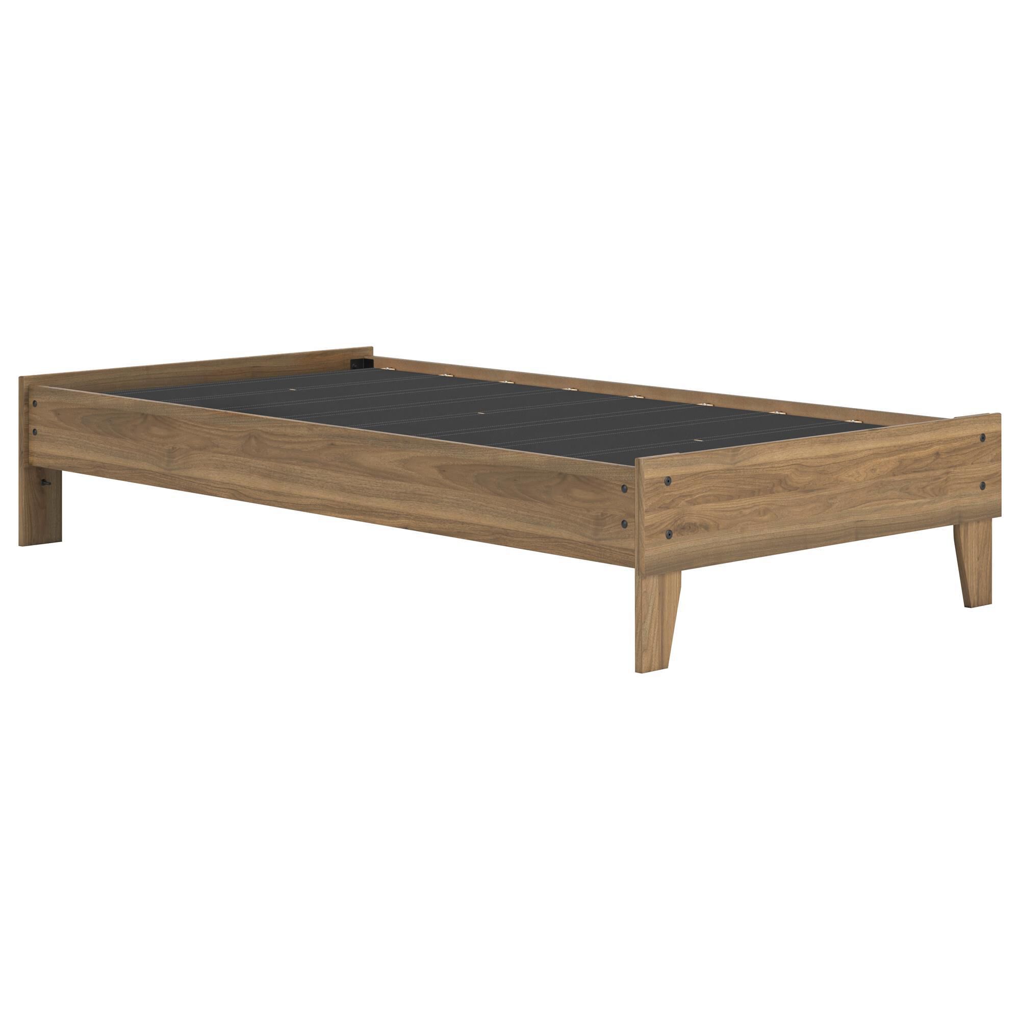 Ashley Deanlow Twin Platform Bed in Honey Brown