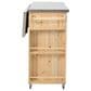 Hearth and Haven Outdoor Kitchen Island with Stainless Steel Top in Natural, , large