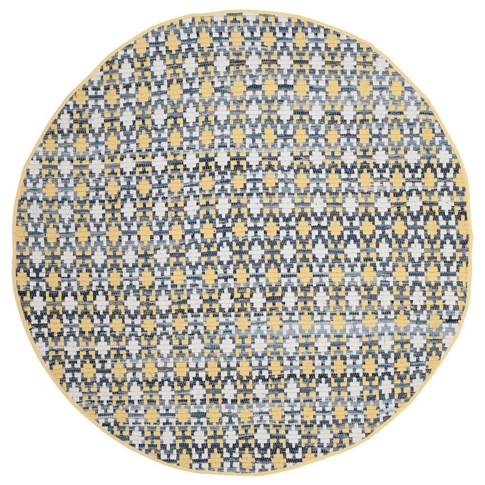 Safavieh Montauk Southwestern 6" Round Gold and Multicolor Area Rug, , large