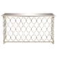 Maple and Jade Console Table with Mirrored Glass Top in Silver, , large