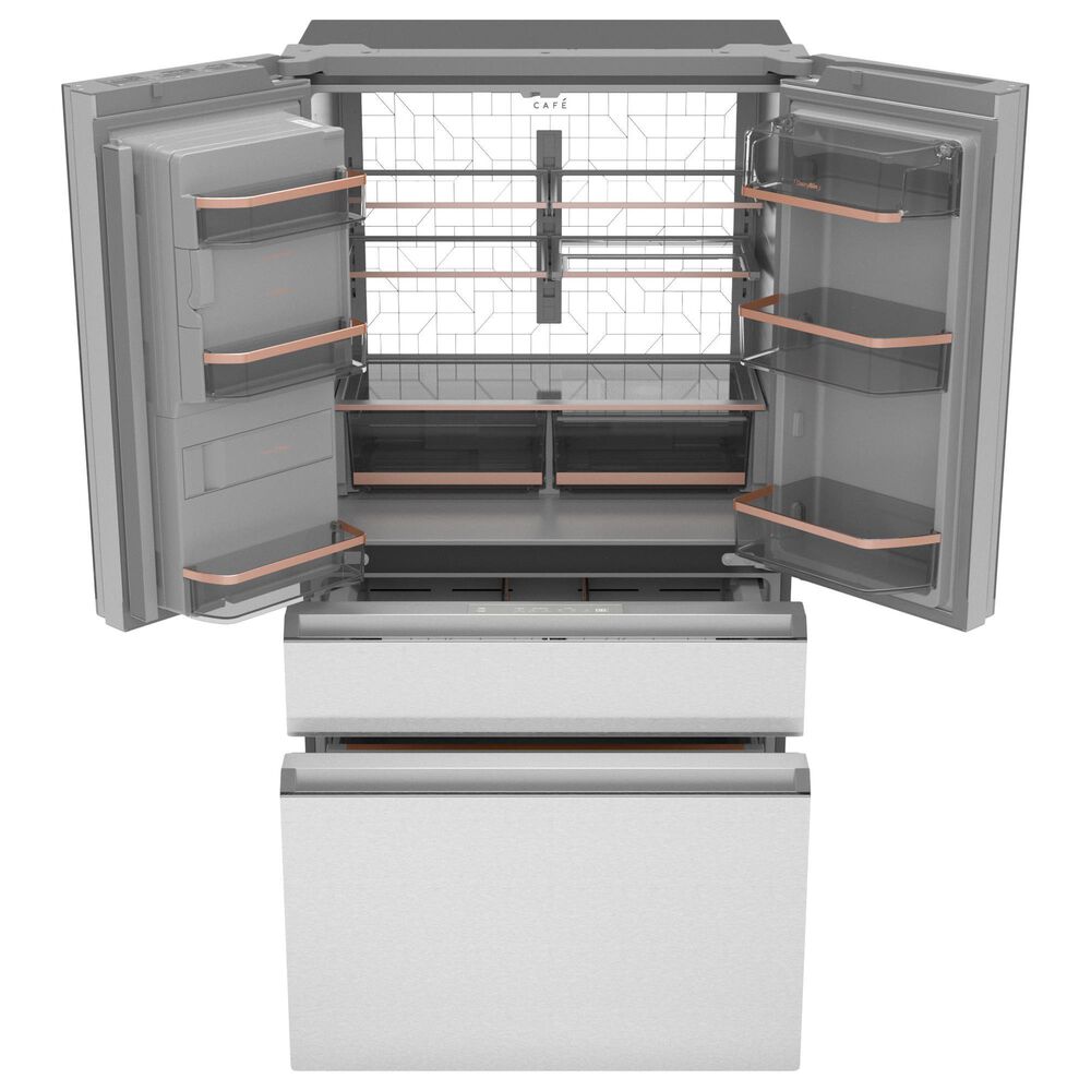 Cafe 22.3 Cu. Ft. 4-Door French Door Refrigerator in Platinum Glass, , large