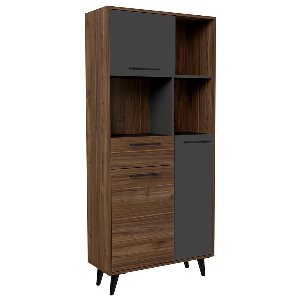 RST Brands Lindon Bookcase in Mahogany and Matte Gray, , large