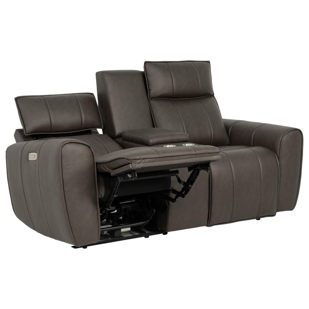 Aurora Furnishings Power Headrest Reclining Loveseat in Dallas Espresso, , large