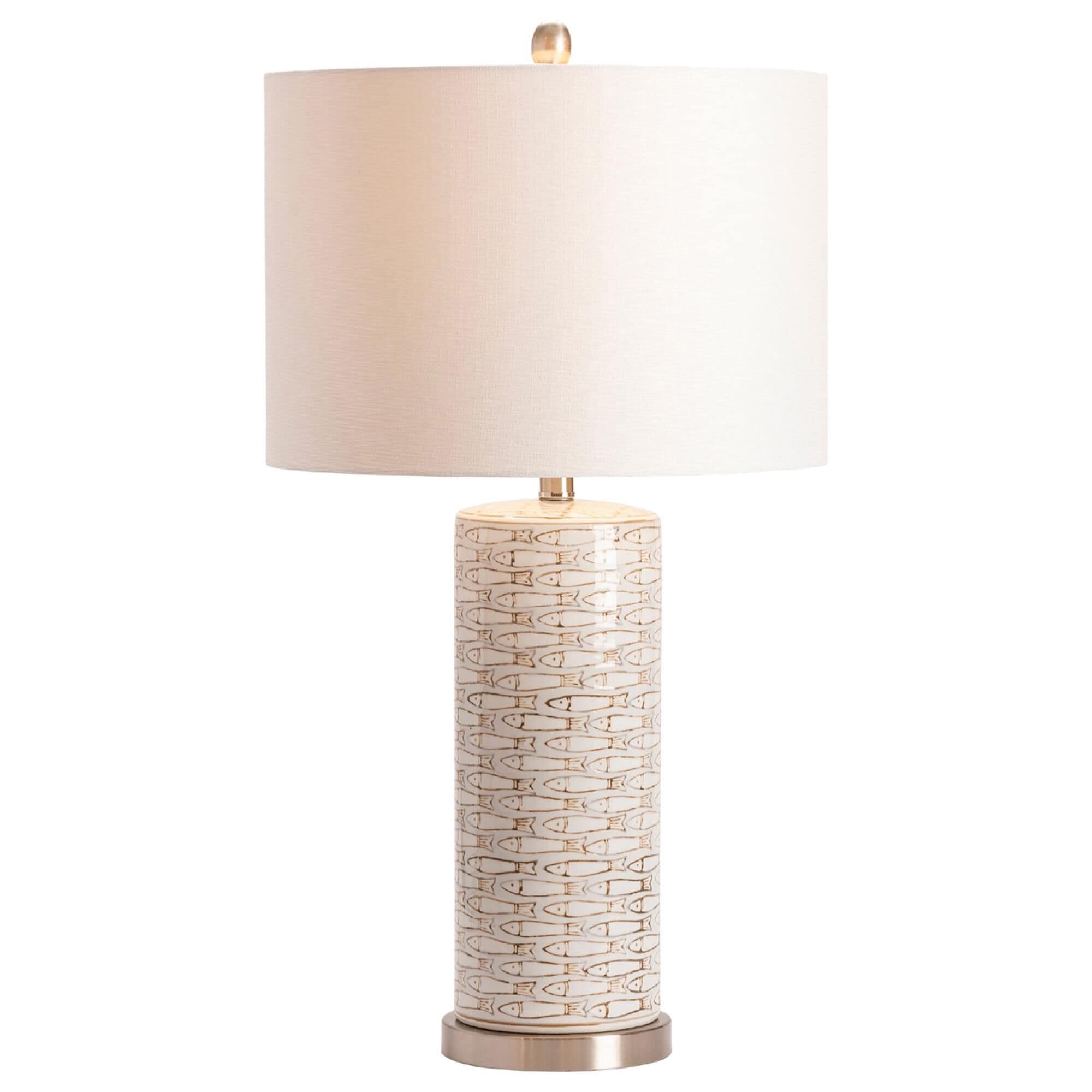 Crestview Collection Morrison Table Lamp in White NFM