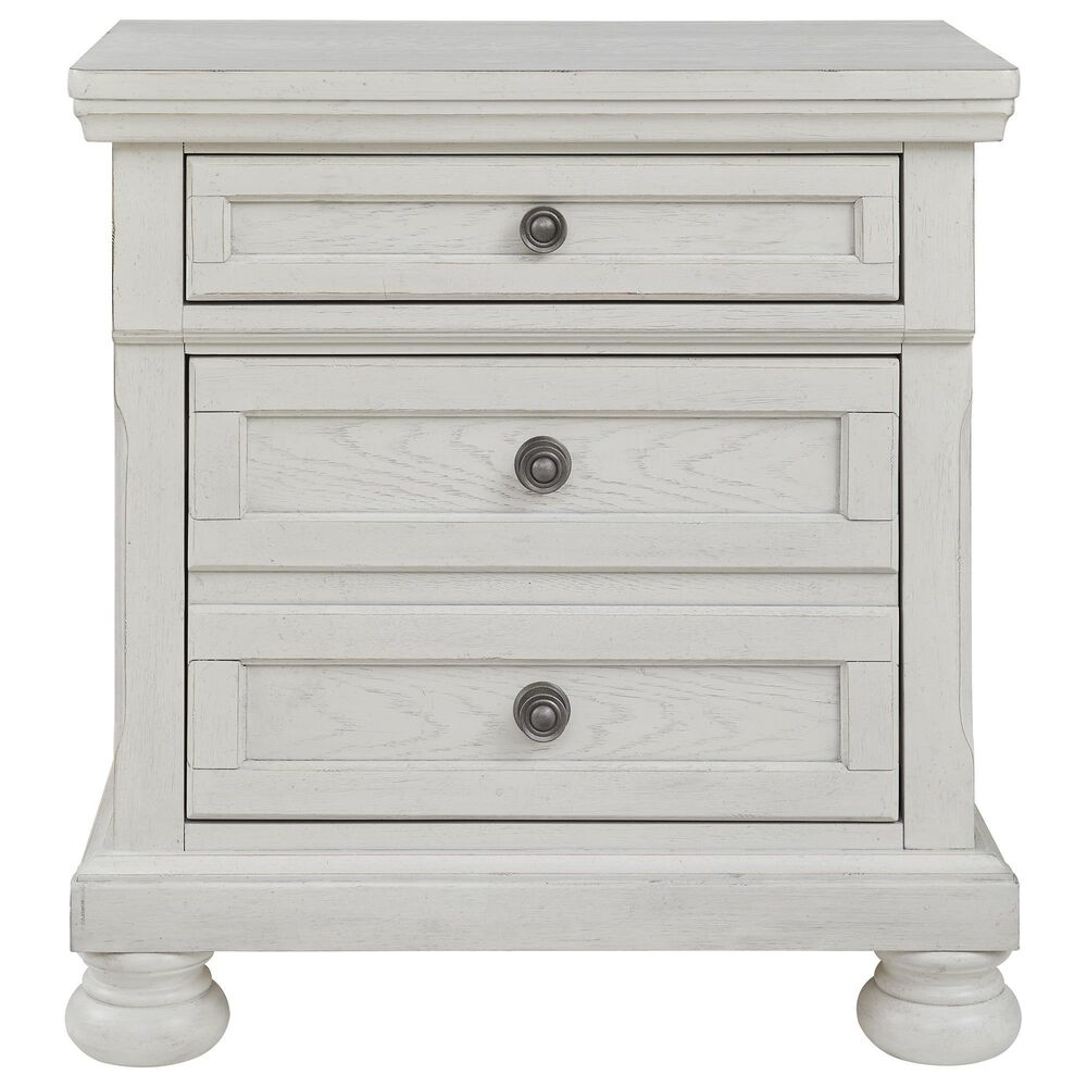 Ashley Robbinsdale 4 Piece King Bedroom Set in Antique White, , large